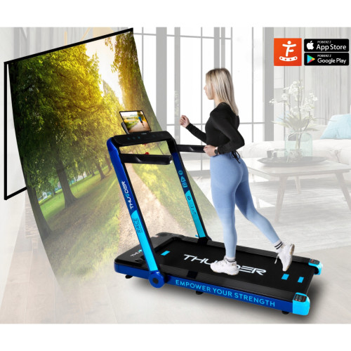 Беговая дорожка  Thunder Race Blue - фото №15